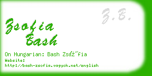 zsofia bash business card